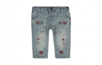 Dirkje - Girls Jeans with Floral Embroidery
