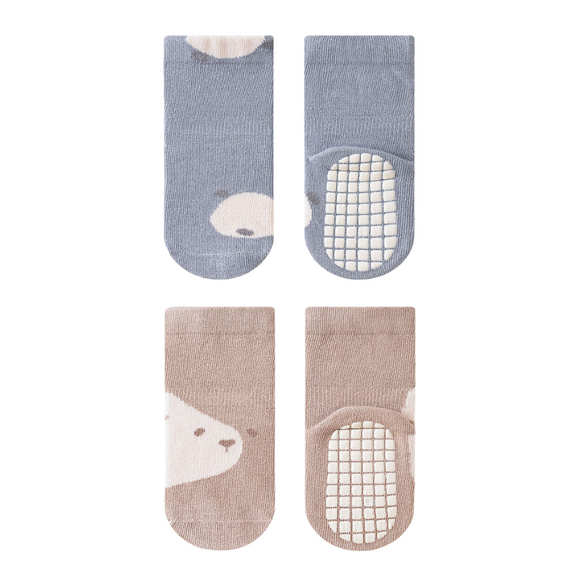 Belan J - Cozy-Non Slip Socks (2 Pack) - Baby Bears