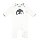 Baby Neutral 3-Piece Waffle Coverall Set: Penguin