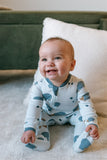 ZippyJamz - Hedgehugs & Kisses - Blue - Organic Cotton Sleeper