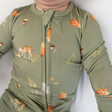 Belan J - Footed Zipper Sleeper - Forest Friends