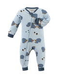 ZippyJamz - Hedgehugs & Kisses - Blue - Organic Cotton Footless Sleeper