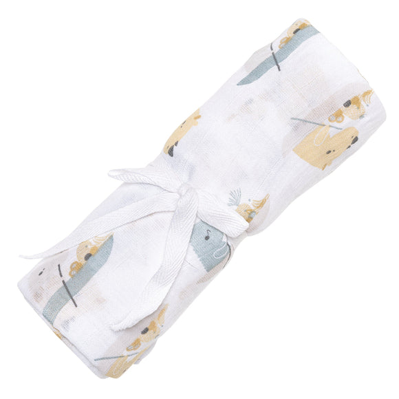 Perlimpinpin - Rhinos Cotton Muslin Swaddle