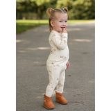 Belan J - Footless Sleeper with Fold Over Cuffs - Little Lambs