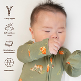 Belan J - Footed Zipper Sleeper - Forest Friends