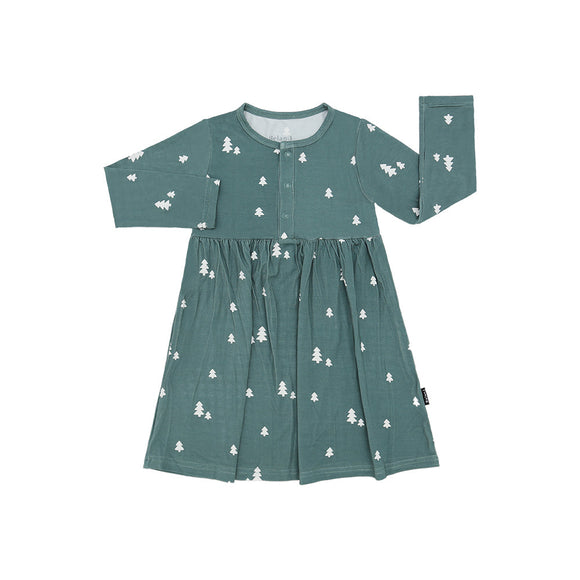 Belan J - Long Sleeves Peplum Dress - Tiny Trees