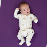 Belan J - Footed Zipper Sleeper - Squirrels