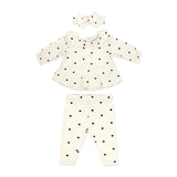 Baby Girls 3 Piece Legging Set: Heart