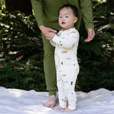 Belan J - Footless Sleeper with Fold Over Cuffs - Squirrels