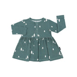 Belan J - Long Sleeve Baby Peplum Dress - Tiny Trees