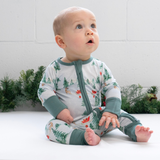 Belan J - Footless Sleeper with Fold Over Cuffs - Sleigh Ride