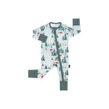 Belan J - Footless Sleeper with Fold Over Cuffs - Sleigh Ride