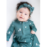 Belan J - Long Sleeve Baby Peplum Dress - Tiny Trees
