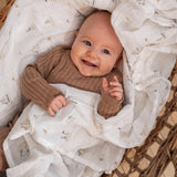 Perlimpinpin - Boats Cotton Muslin Swaddle
