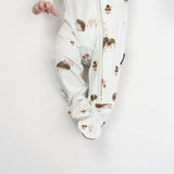 Belan J - Footed Zipper Sleeper - Hedgehogs