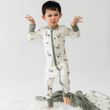 Footless Sleeper with Fold Over Cuffs - Dinoland
