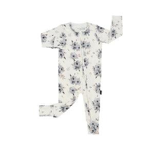 Belan J - Footless Sleeper with Fold Over Cuffs - Frosty Floral