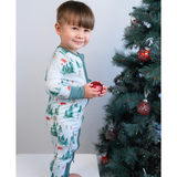 Belan J - Footless Sleeper with Fold Over Cuffs - Sleigh Ride