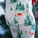 Belan J - Footless Sleeper with Fold Over Cuffs - Sleigh Ride