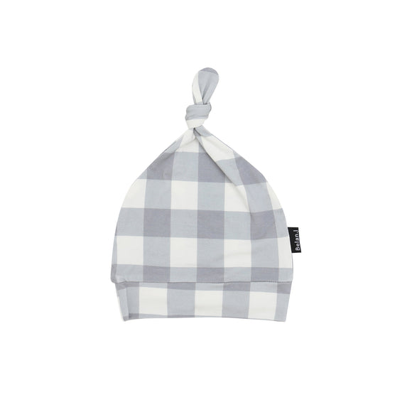 Belan J - Knotted Hat - Denim Plaid