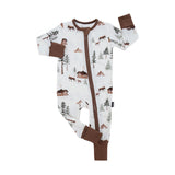 Belan J - Footless Sleeper with Fold Over Cuffs - Moose