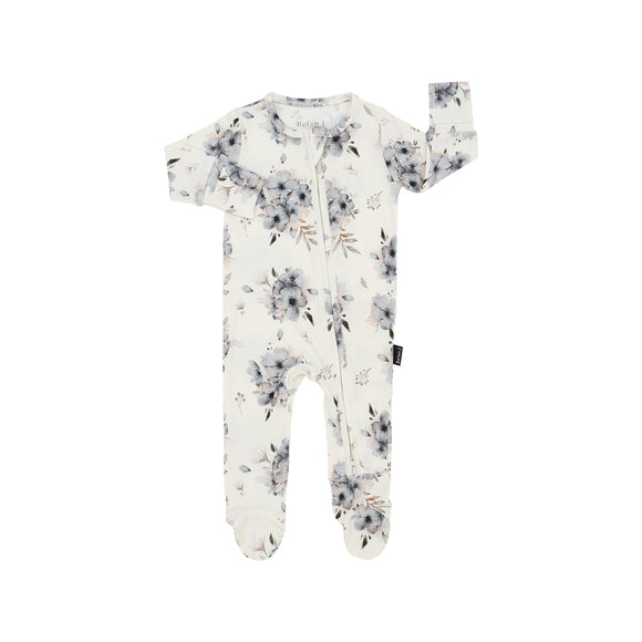 Belan J - Footed Zipper Sleeper - Frosty Floral