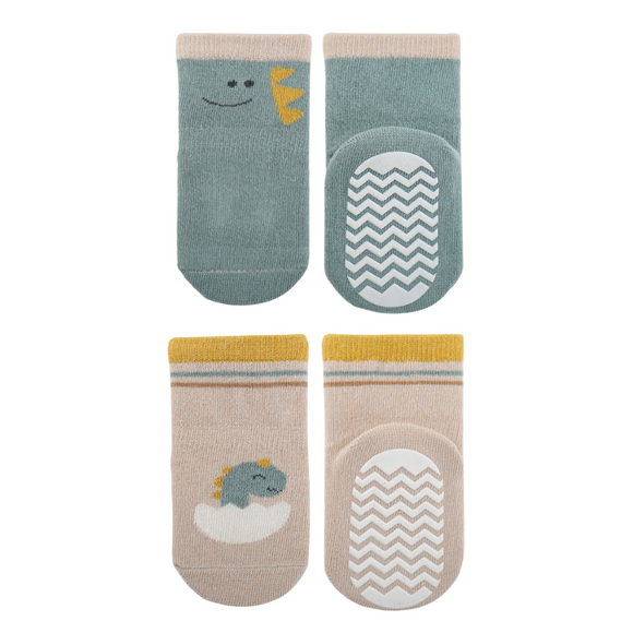 Belan J - Cozy-Non Slip Socks (2 Pack) - Dinos