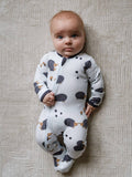 ZippyJamz - Hedgehugs & Kisses - Purple - Organic Cotton Sleeper