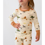Long Sleeve PJ Set - Safari