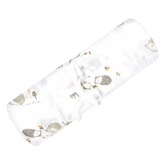 Perlimpinpin - Hedgehogs Cotton Muslin Swaddle