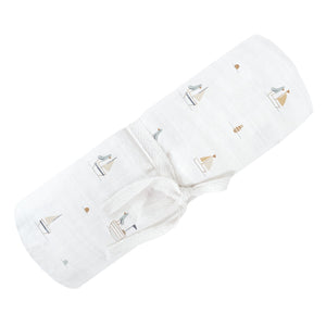 Perlimpinpin - Boats Cotton Muslin Swaddle