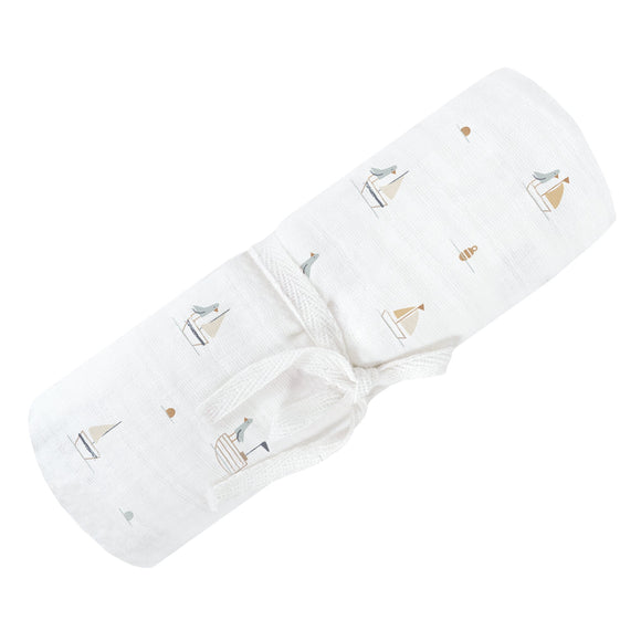 Perlimpinpin - Boats Cotton Muslin Swaddle