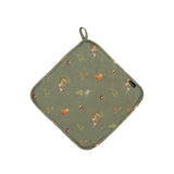 Belan J - Quilted Lovey with Wooden Teether - Forest Friends
