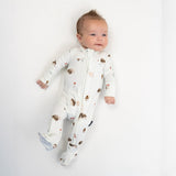 Belan J - Footed Zipper Sleeper - Hedgehogs