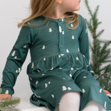 Belan J - Long Sleeves Peplum Dress - Tiny Trees