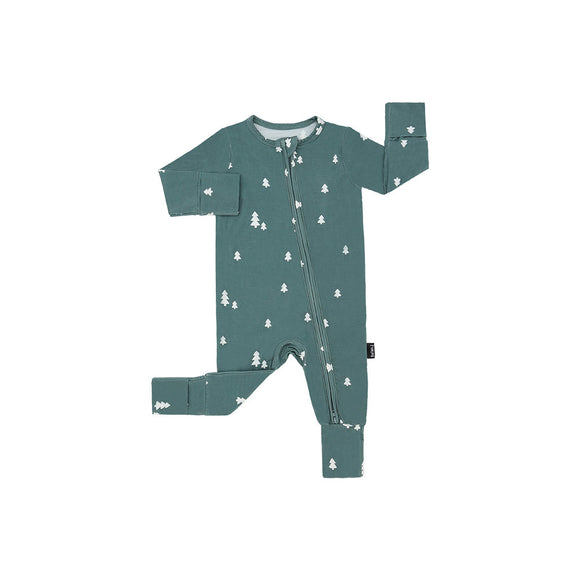 Belan J - Footless Sleeper with Fold Over Cuffs - Tiny Trees