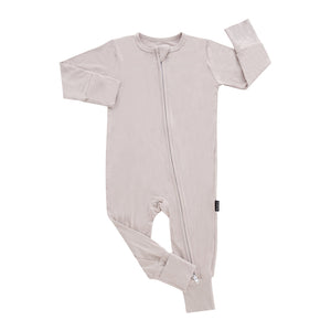 Footless Sleeper with Fold Over Cuffs - Oat