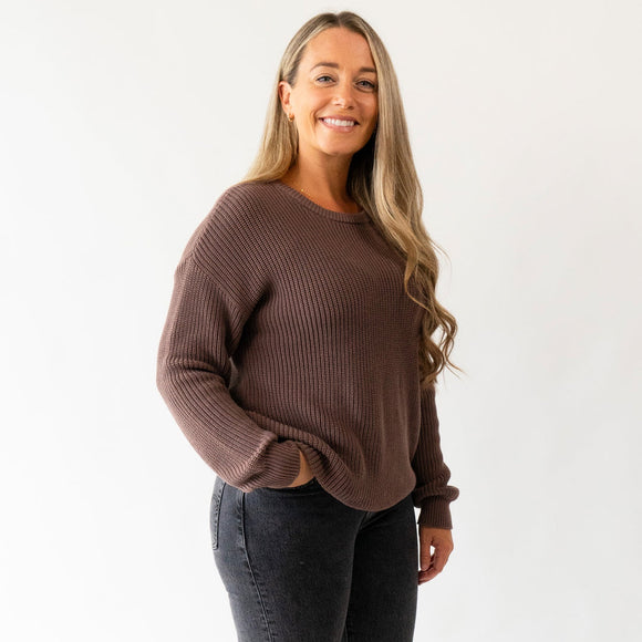 Adult Knit Sweater - Walnut