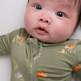 Belan J - Footed Zipper Sleeper - Forest Friends