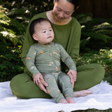 Belan J - Footless Sleeper with Fold Over Cuffs - Forest Friends