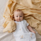 Perlimpinpin - Lemon Cotton Muslin Swaddle