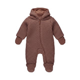 Dirkje - Baby Teddy Snowsuit - Dusty Pink